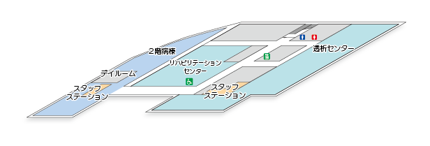 ２Ｆ　透析センター・リハビリセンター・２階病棟（療養病棟）